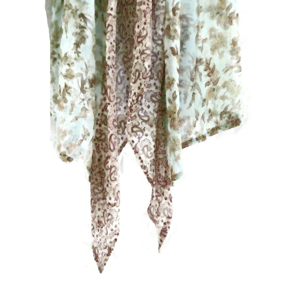 Band Of Gypsies Flyaway Open Front Floral Lite M L - Picture 4 of 8